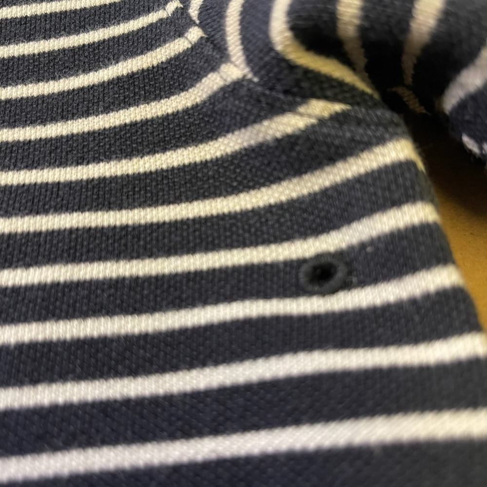 Nike Men's Small Black & White‎ Striped Dri-Fit Polo - Picture 7 of 15